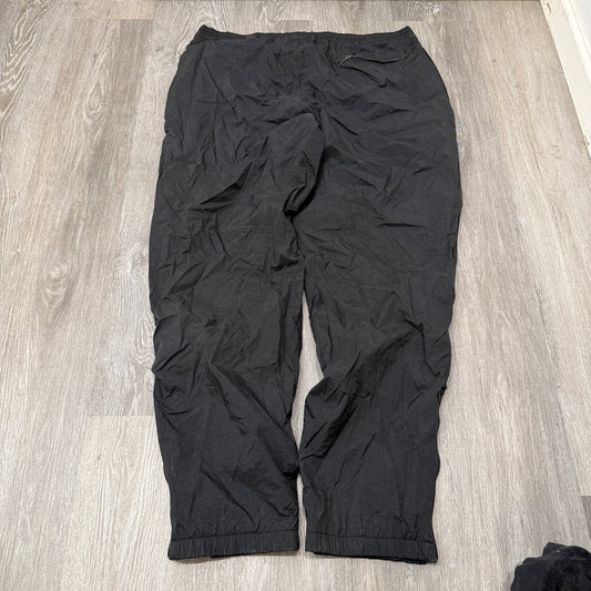 Nike Track Pants Mens Black Nylon Windbreaker Swoosh Logo Performance Y2K Size L