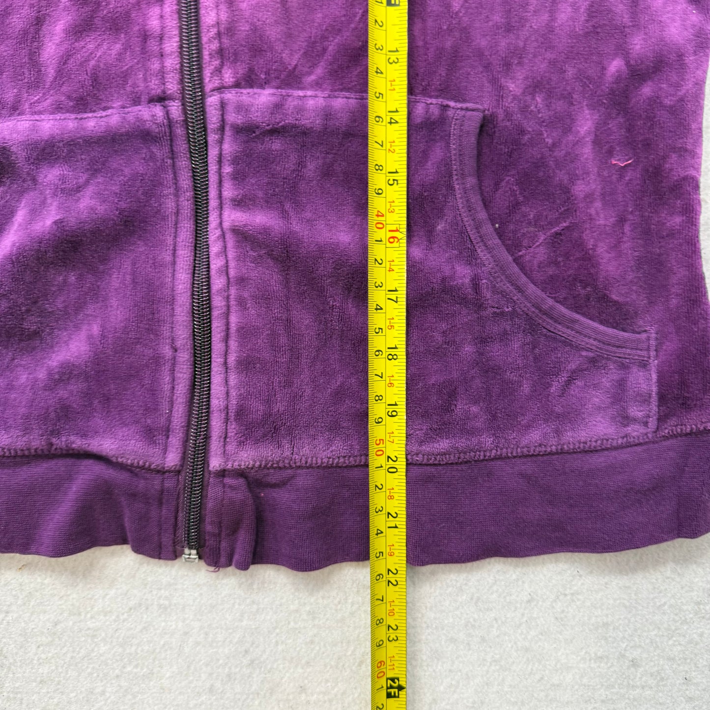 Juicy Couture Plum Velour Tracksuit Set Zip Up Hoodie & Flared Pants Y2K Size S