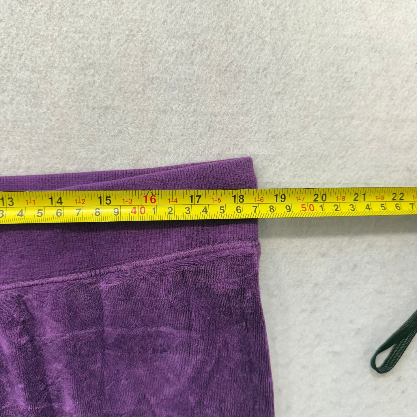 Juicy Couture Womens Purple Velour Flared Track Pant Loungewear Low Rise Size XL
