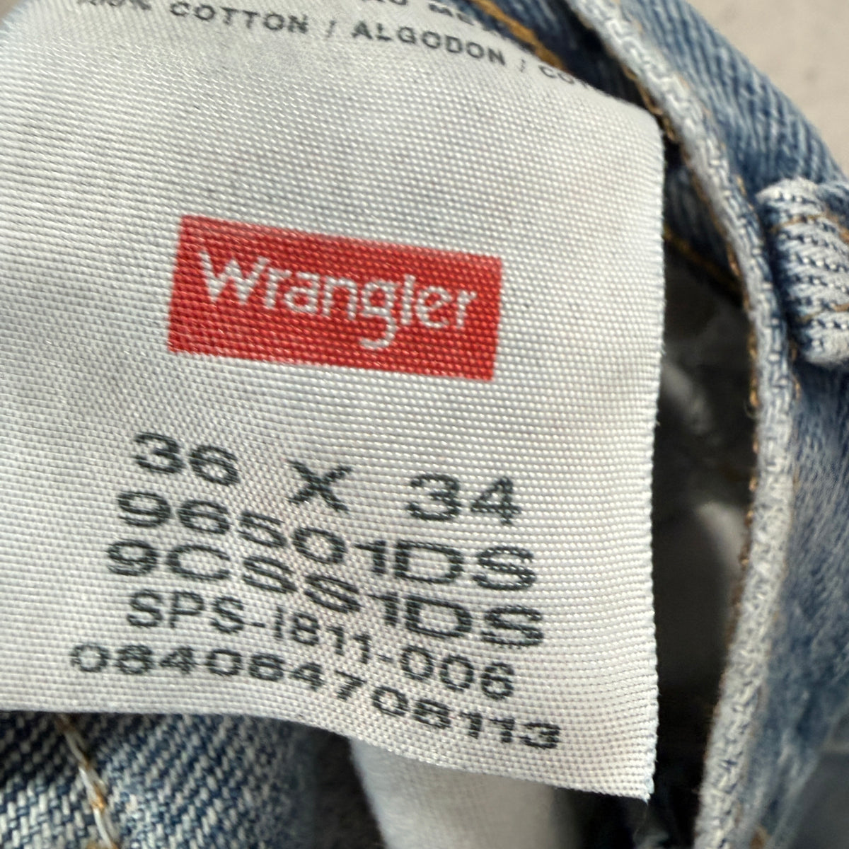 Wrangler Regular Fit Jeans Men's Light Wash Blue Denim Five Pocket Size 36x34 photo 3
