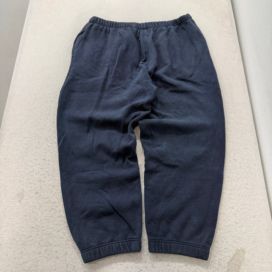 Vintage Foot Locker Mens Navy Blue Fleece Sweatpants Elastic Waistband Size 2XL