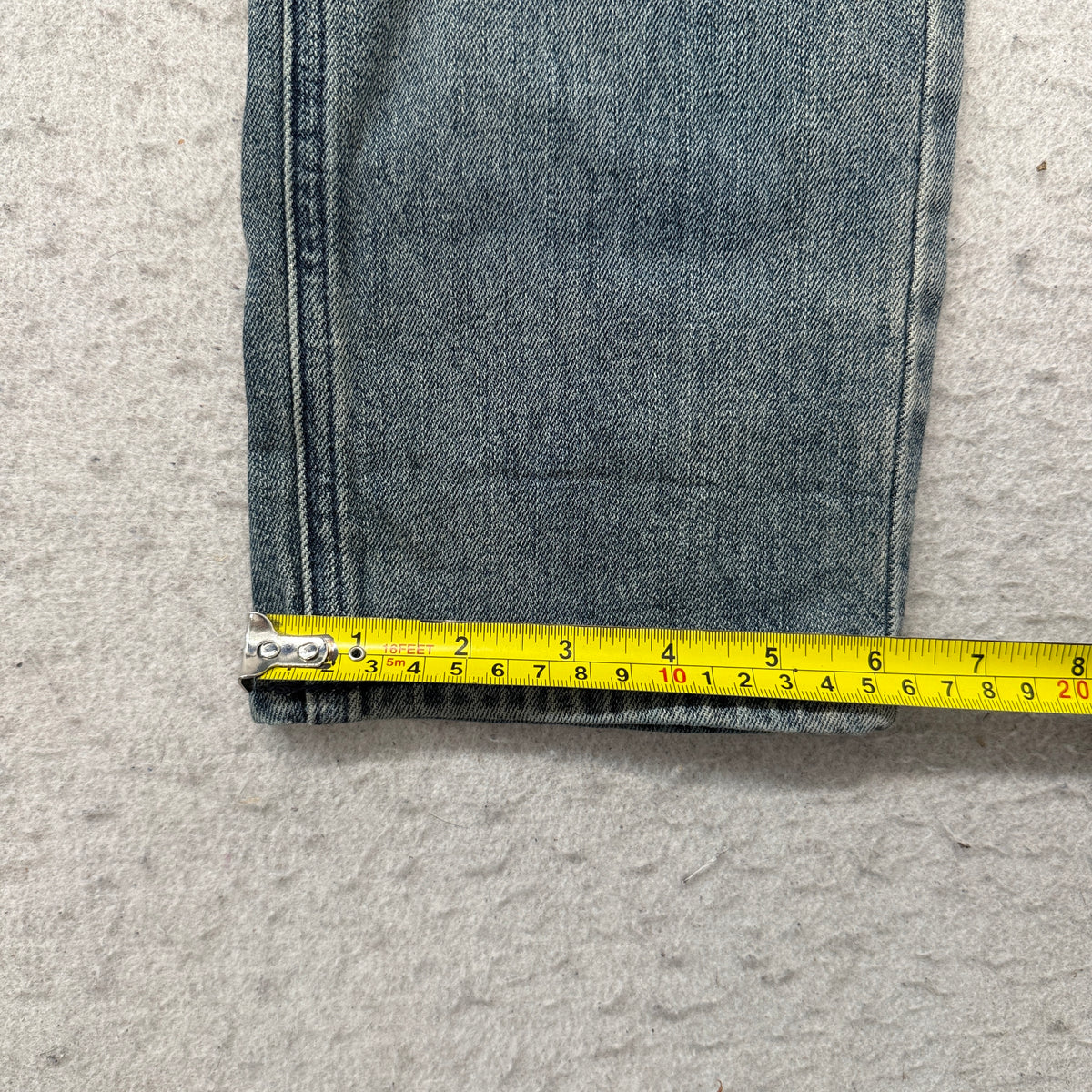 PacSun Stacked Skinny Moto Jeans Men's Blue Light Wash Ribbed Knee Size 34x32 photo 6