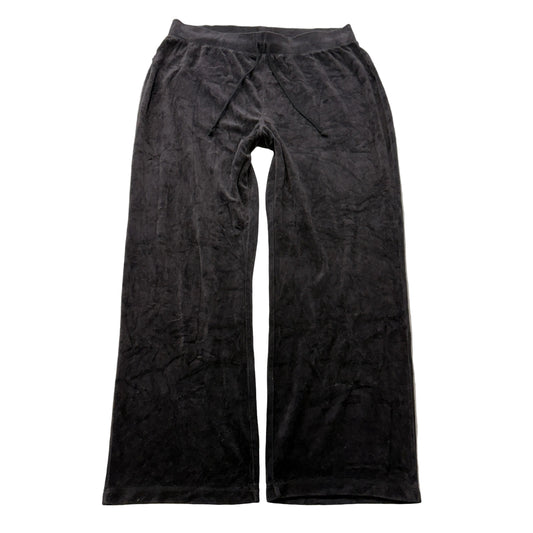 Juicy Couture Women's Charcoal Velour Flared Track Pants Loungewear Y2K Size XL