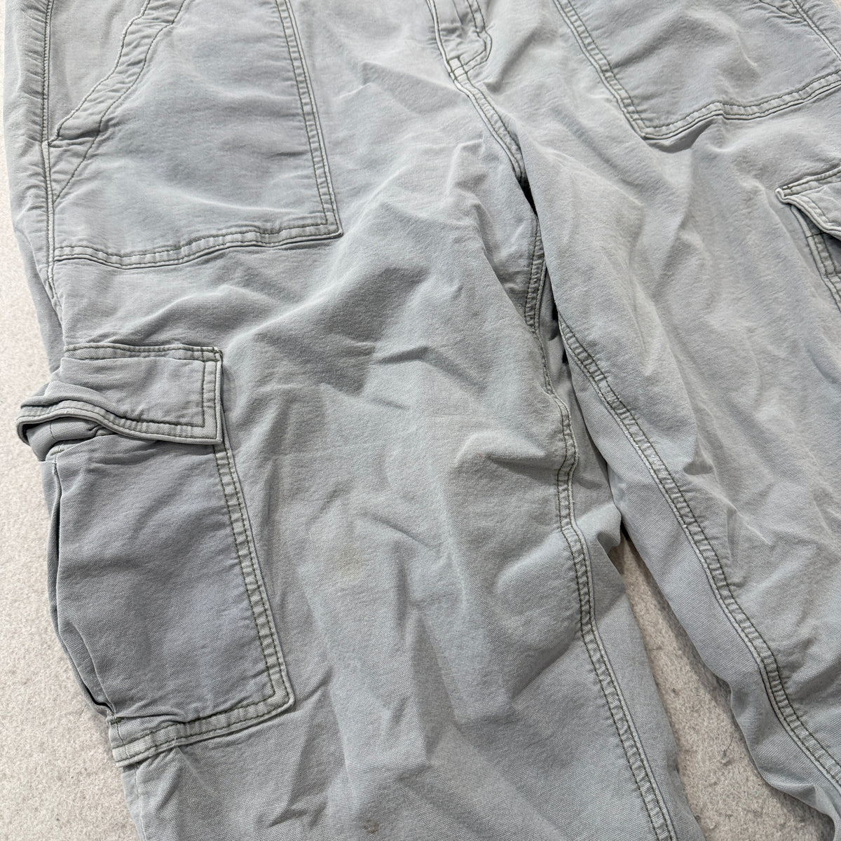 American Eagle Stretch Cargo Pants Light Gray Size L photo 9