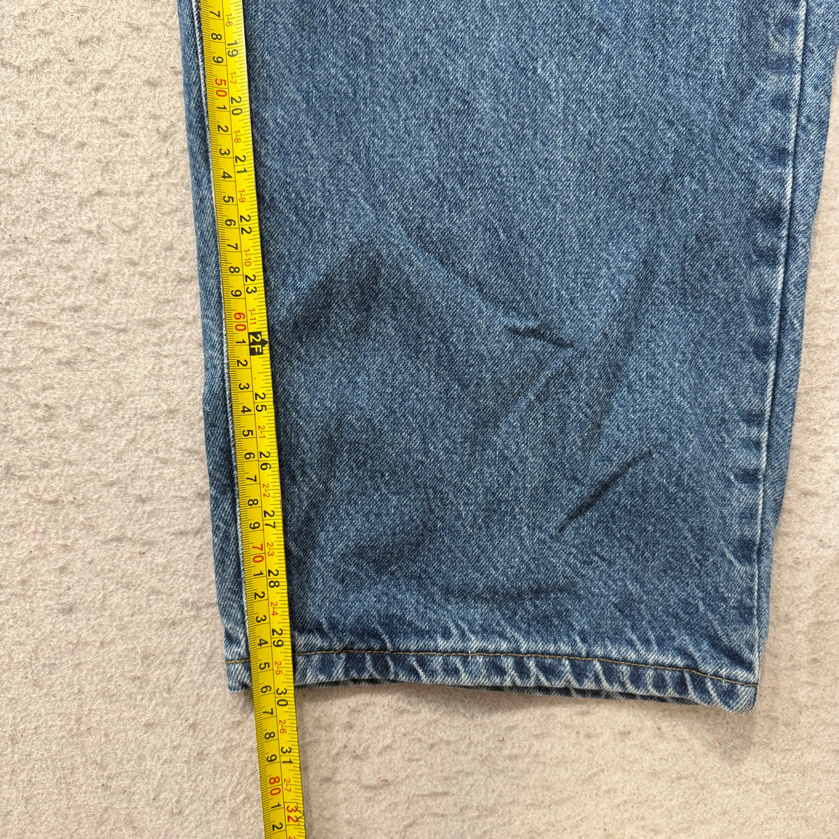 Carhartt Relaxed Fit Jeans Men's Medium Wash Blue Denim Workwear Size 46 photo 4