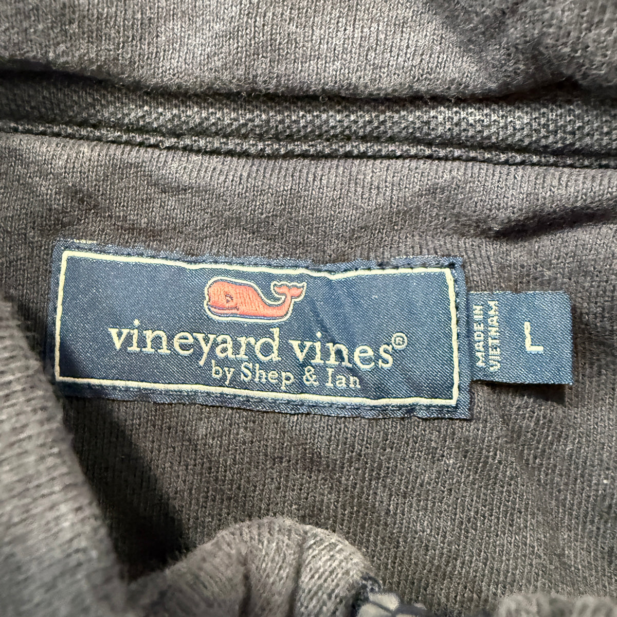 Vineyard Vines Navy Quarter Zip Pullover Sweatshirt Size L photo 3