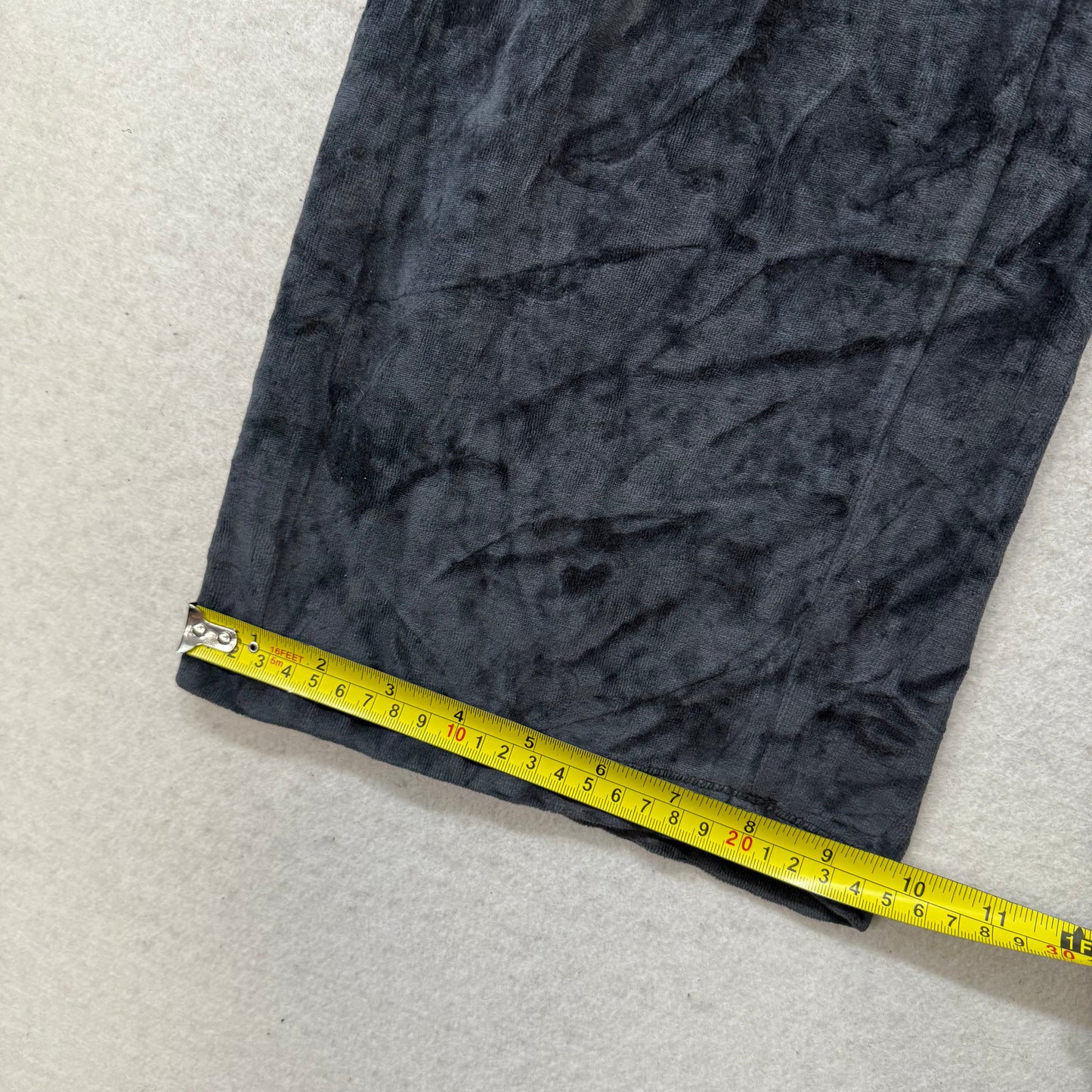 Juicy Couture Womens Black Velour Flared Wide Leg Track Pant Low Rise Y2K Size M