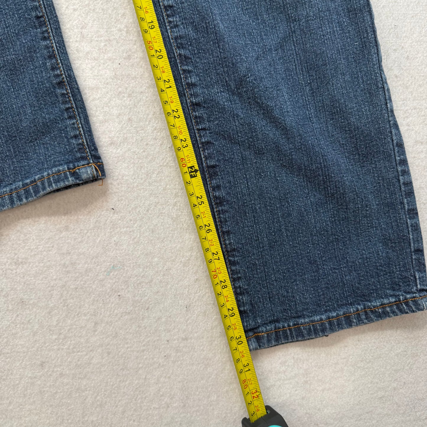 Rocawear Women's Dark Wash Blue Denim Bootcut Jeans 5-Pockets Design Y2K Size 18