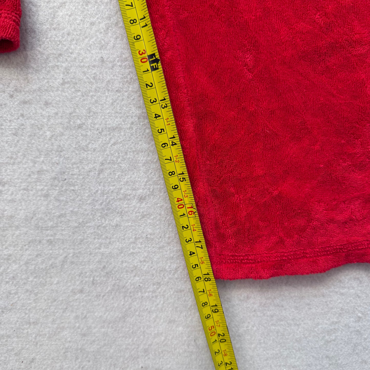 2003 Vintage Juicy Couture Women's Red Terrycloth Cropped Foldover Capris Size S