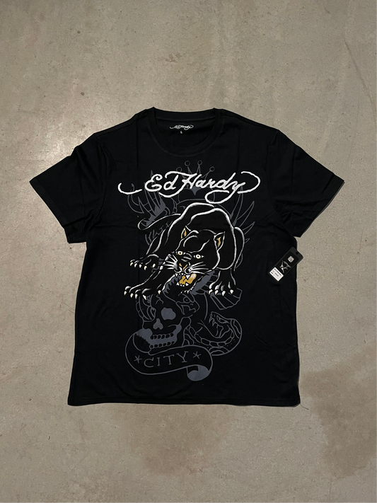 Ed hardy “crouching panther” black tee