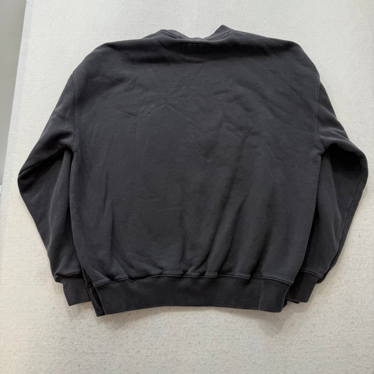 Abercrombie & Fitch Men's Charcoal Fleece Oversized Sweatshirt Graphic Size S