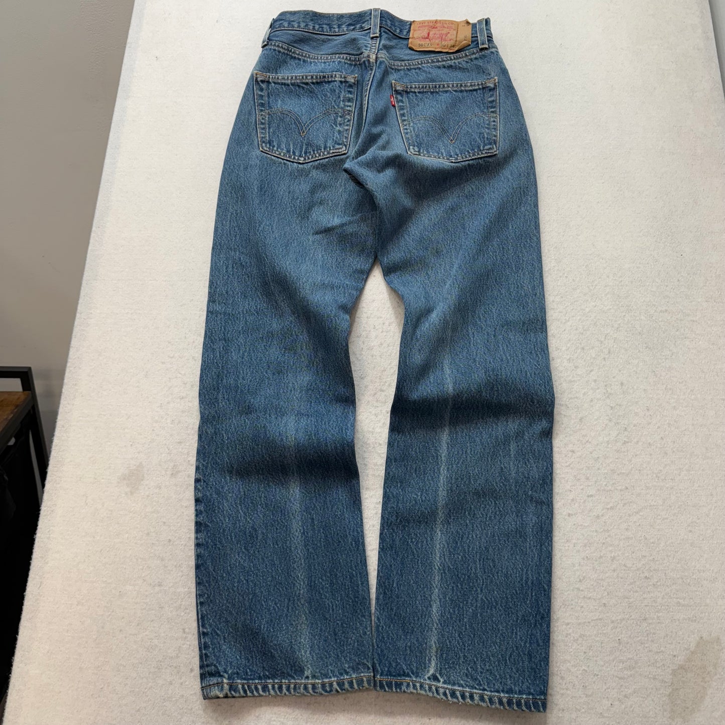 Levi's 501XX Men's Blue Denim Straight Leg Jeans Zip-Fly Regular Fit Size 30x34