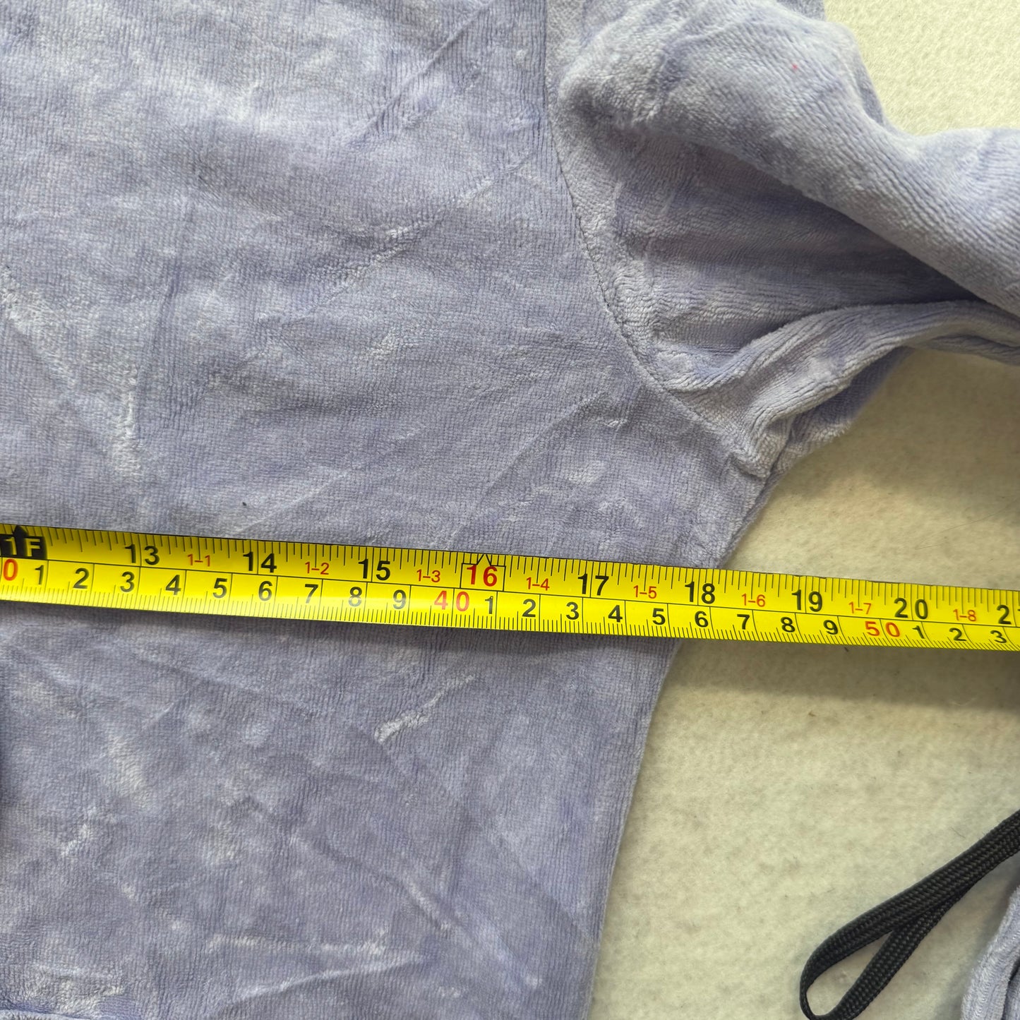 Juicy Couture Los Anglos Lavender Velour Zip-Up Hoodie Rhinestone Pockets Size M