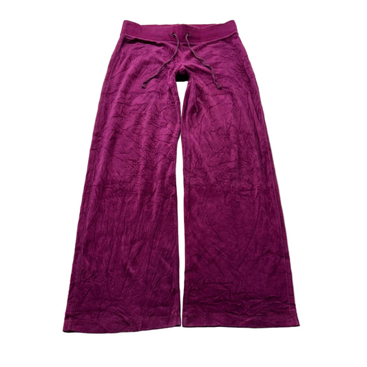 Juicy Couture magenta velour wide-leg track pants size M