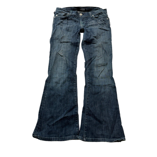 Rock & Republic Flare Jeans Women's Dark Wash Blue Denim Low Rise Size 30 photo 1