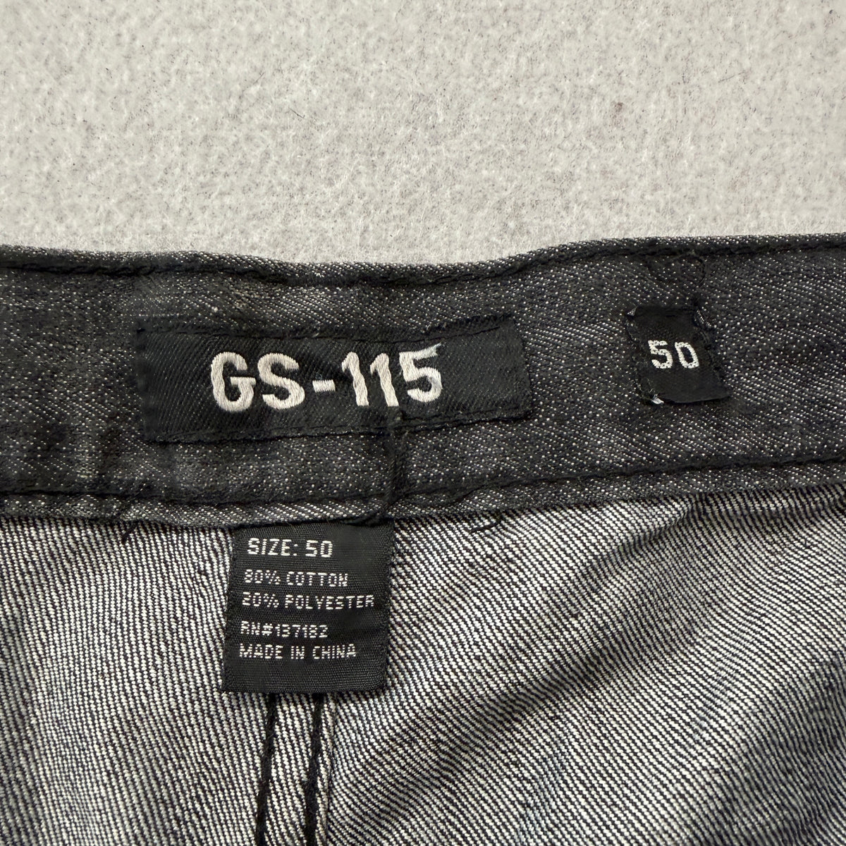 GS-115 Grey Acid Wash Denim Shorts Size 50 photo 3