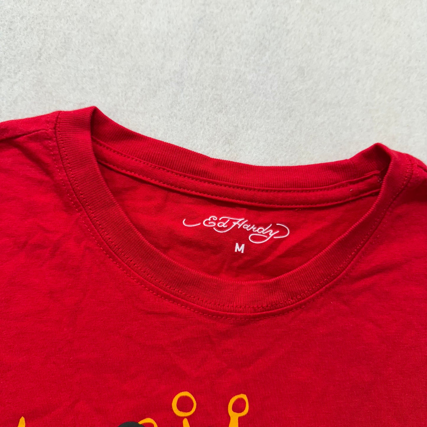 Ed Hardy Red Dragon Graphic T-Shirt Size M