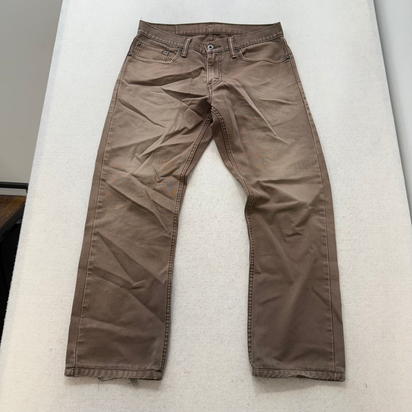 Levi Strauss & Co. 514 Men's Taupe Brown Cotton Denim Straight Leg Jeans Size 32