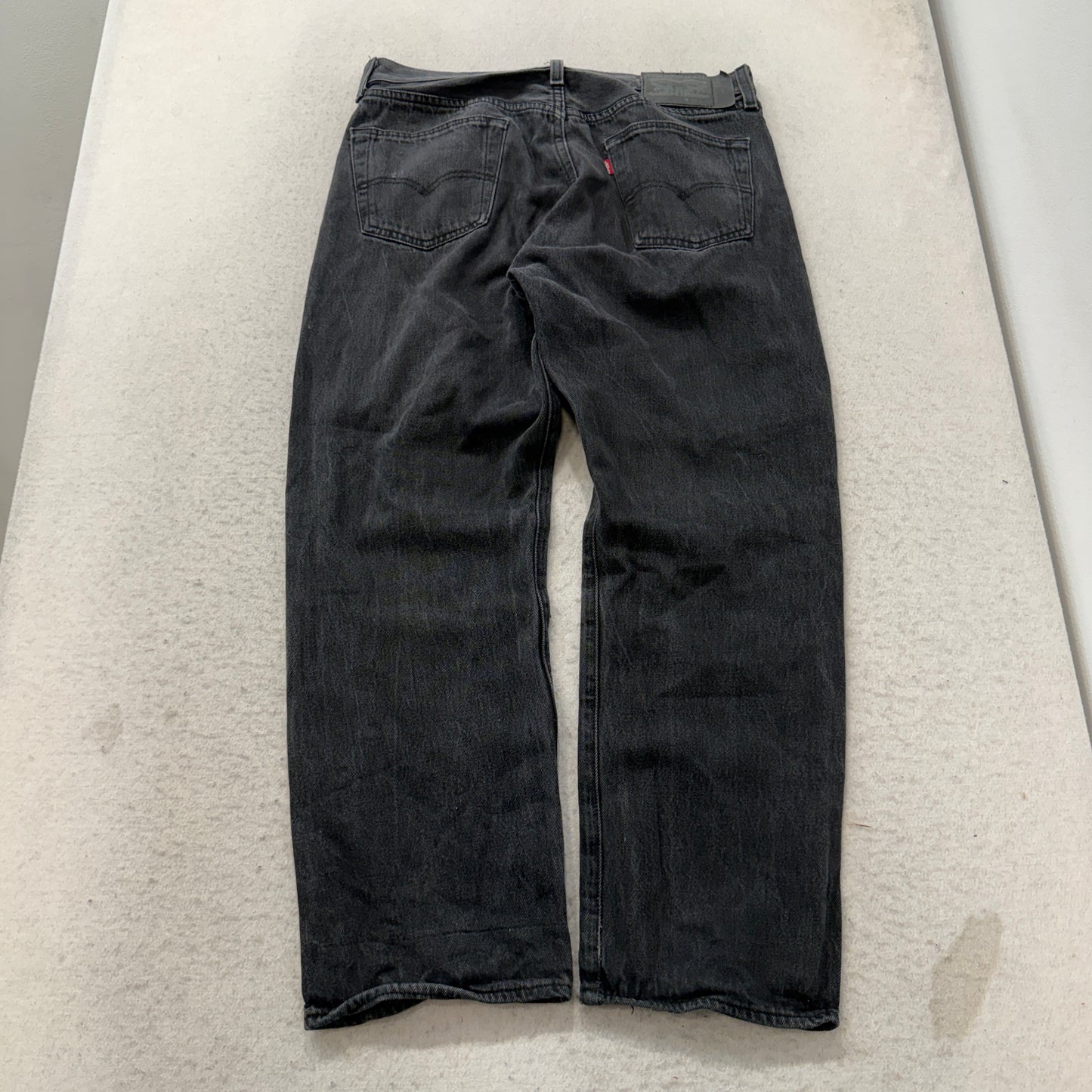 Levi's 501 Waterless Men's Black Denim Jeans Zip-Fly Pockets Classic Size 36x30