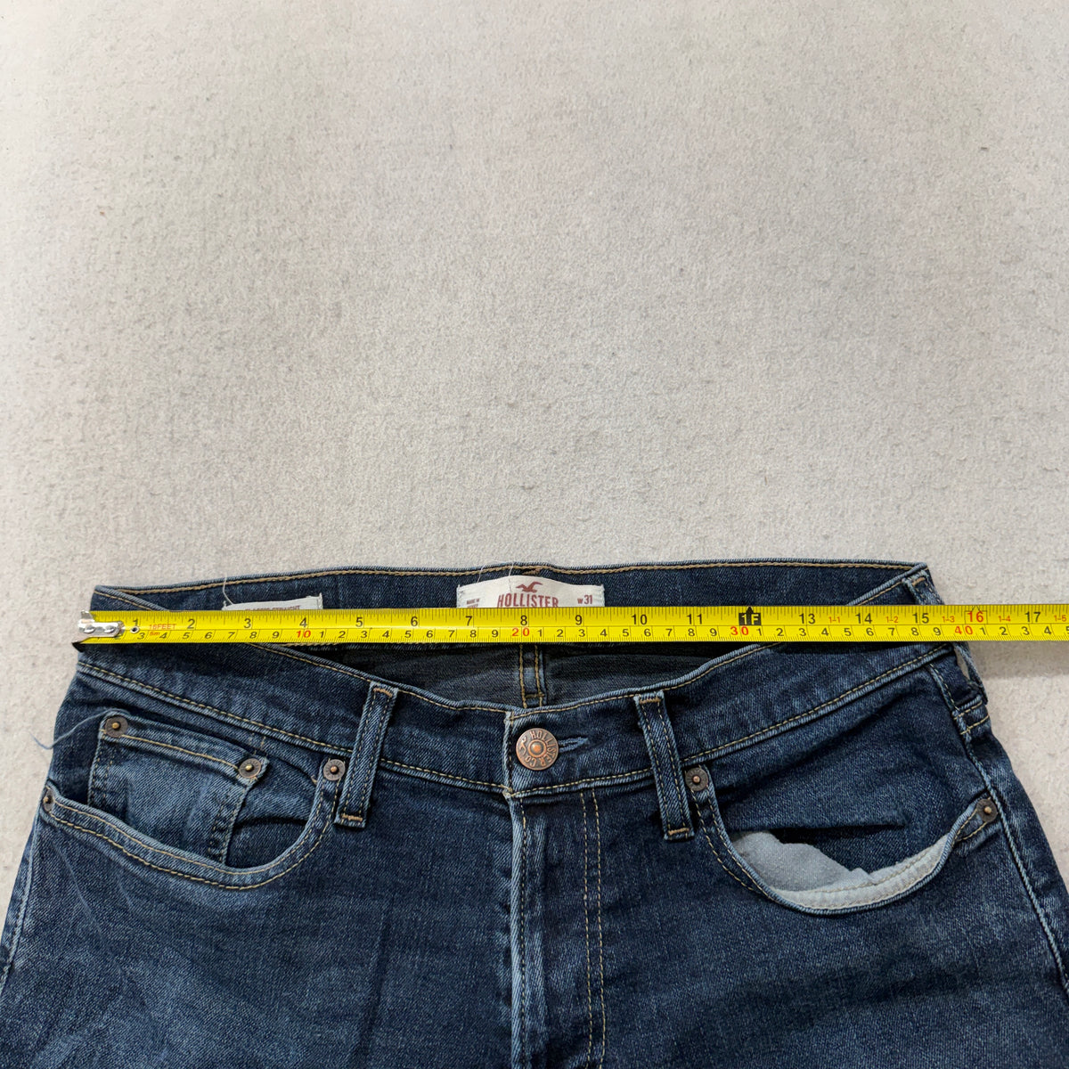 Hollister Classic Straight Dark Wash Jeans Size 31x32 photo 5