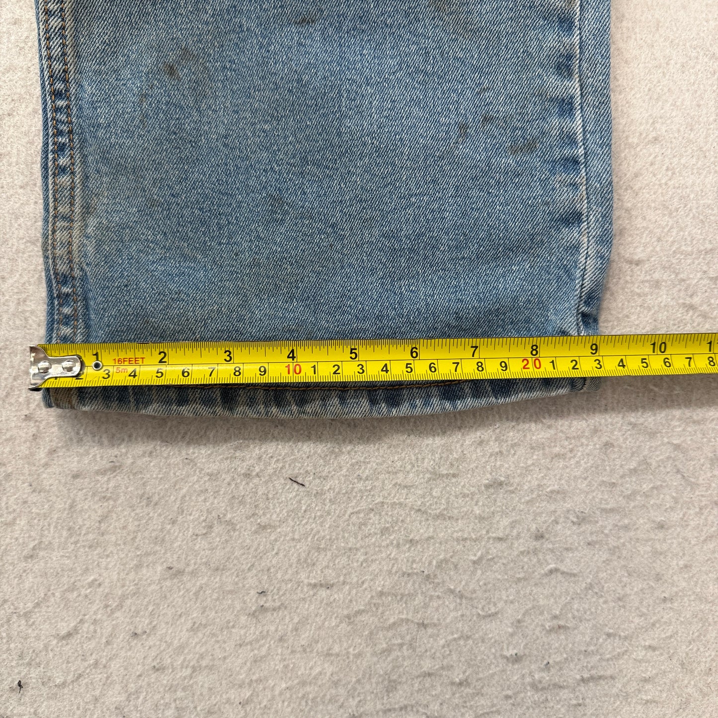 Levi's 527 Men's Blue Denim Jeans Zip-Fly Pockets Classic Stained Size 36x30