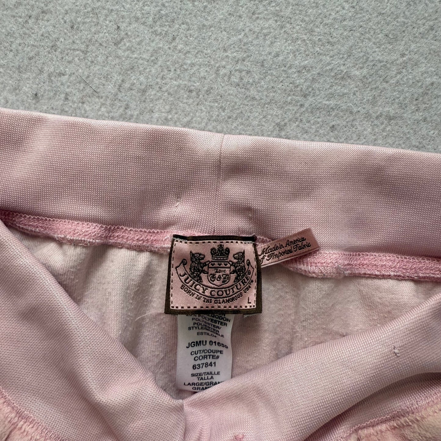 Juicy Couture Dusty Rose Velour Tracksuit Set Zip Up Hoodie & Flared Pant Size L