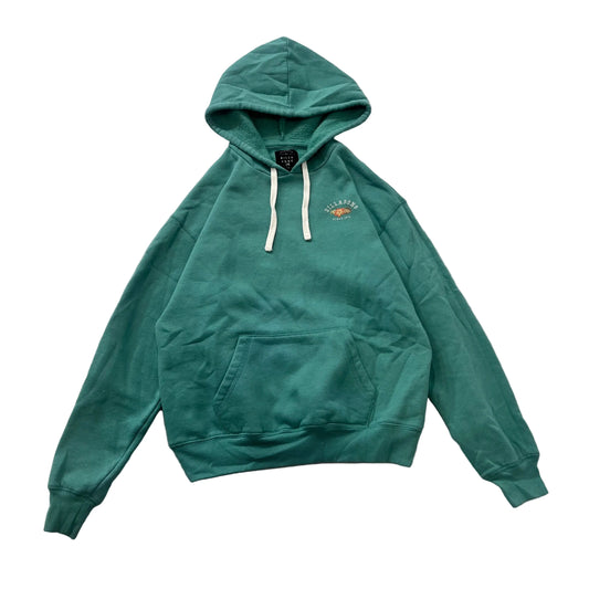 Billabong Women's Green Pullover Hoodie Hibiscus Flower Back Graphic Size XS