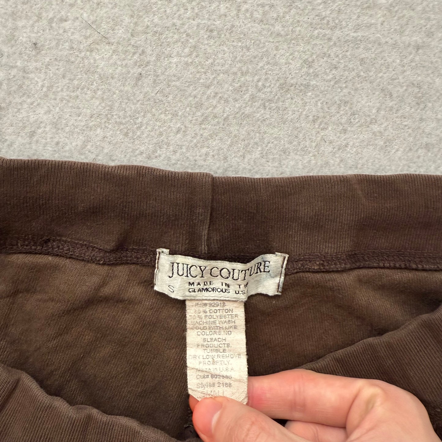 90s Juicy Couture Women's Brown Terrycloth Flared Track Pant Loungewear Size S