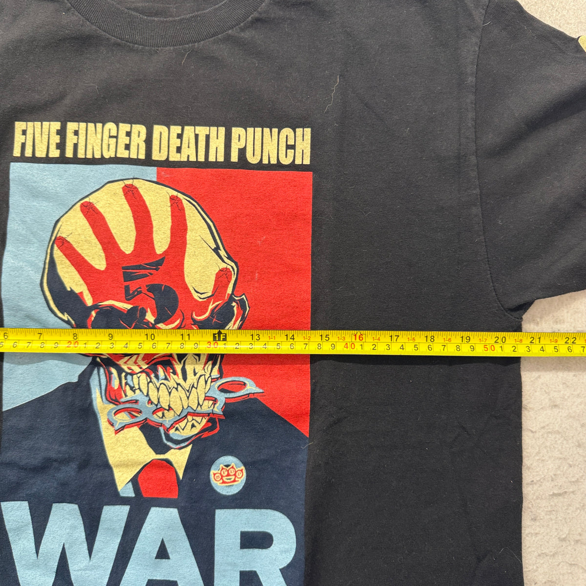 Five Finger Death Punch tee chest measurement