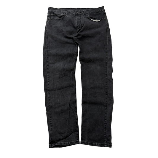 Levi's 505 Men's Black Denim Jeans Straight Leg Pockets Zip-Fly Size W36xL32