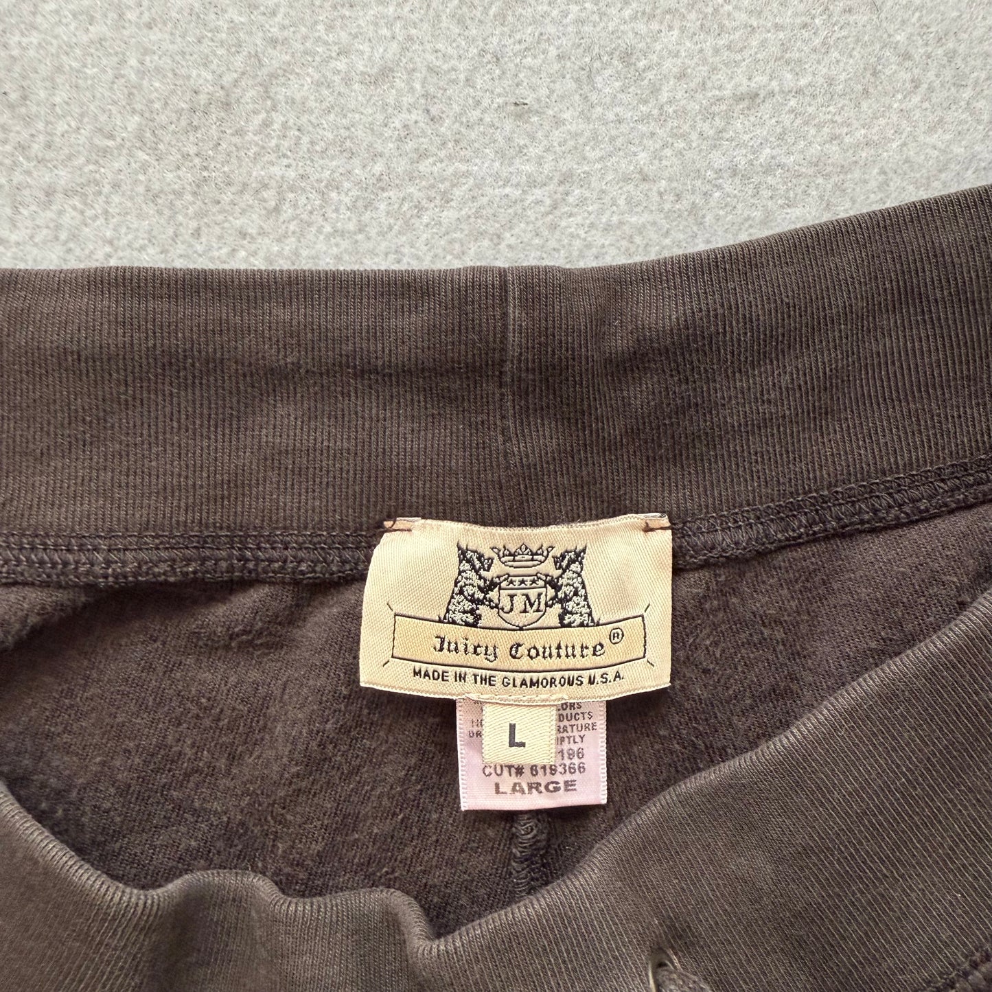 Juicy Couture Women's Dark Brown Velour Flared Leg Track Pants Drawstring Size L