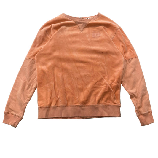 Victoria's Secret Pink Women's Coral Velour Sweatshirt Crewneck Pullover Size XS