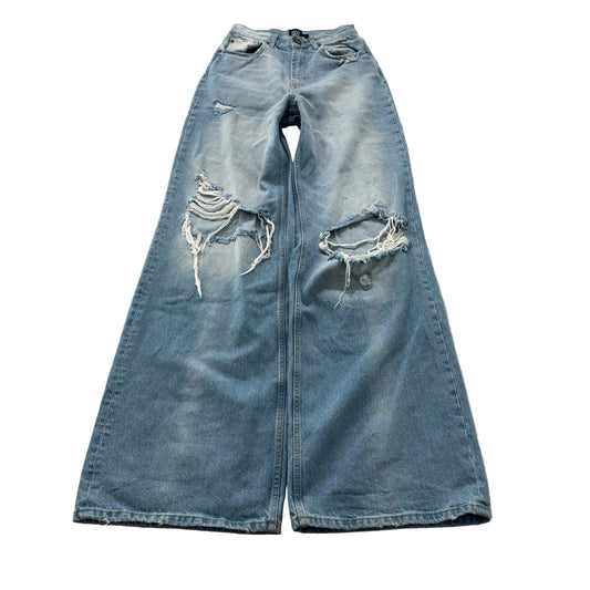 BDG Skater Baggy light wash distressed jeans front size 25