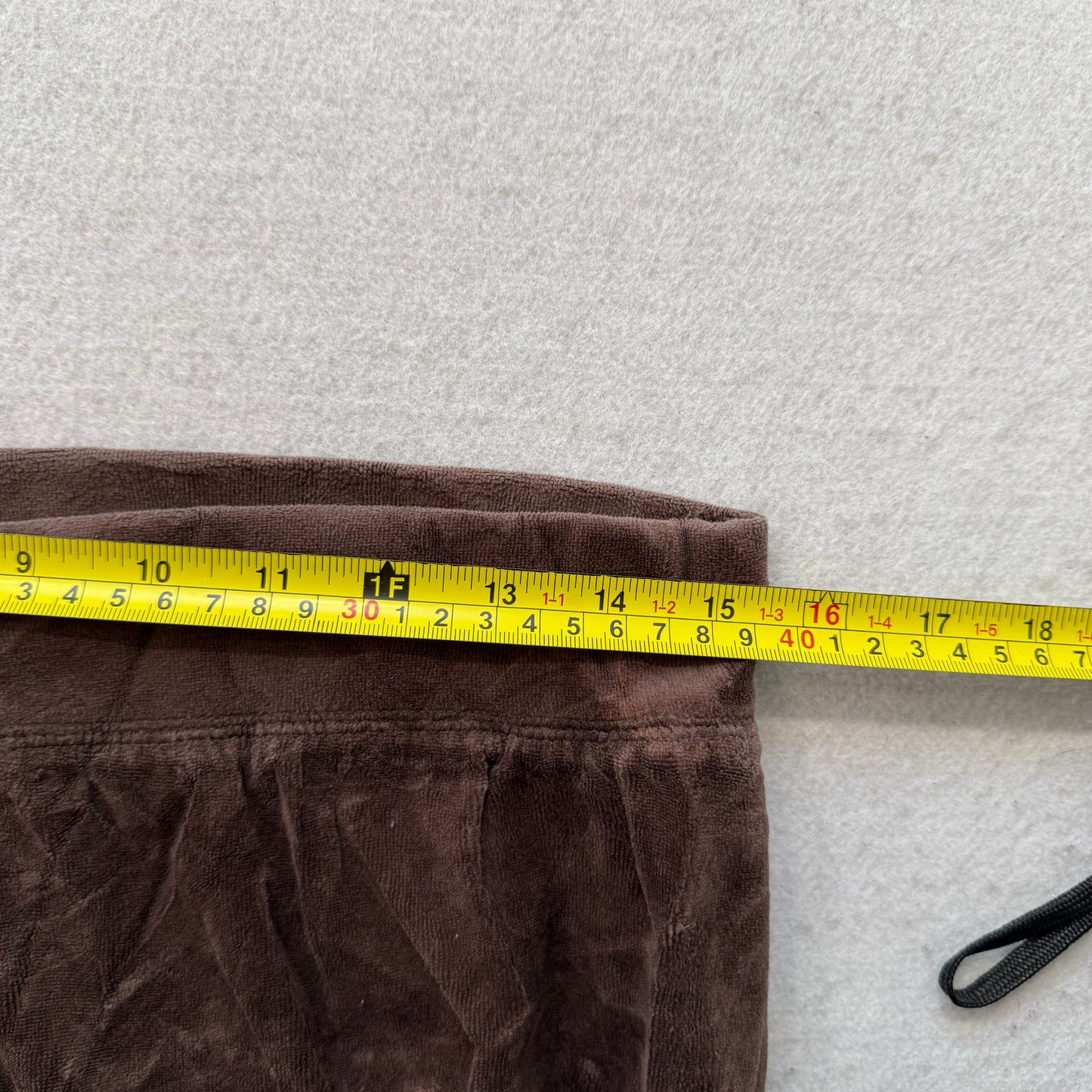 Juicy Couture Women's Brown Velour Flared Track Pant Low Rise Loungewear Size M