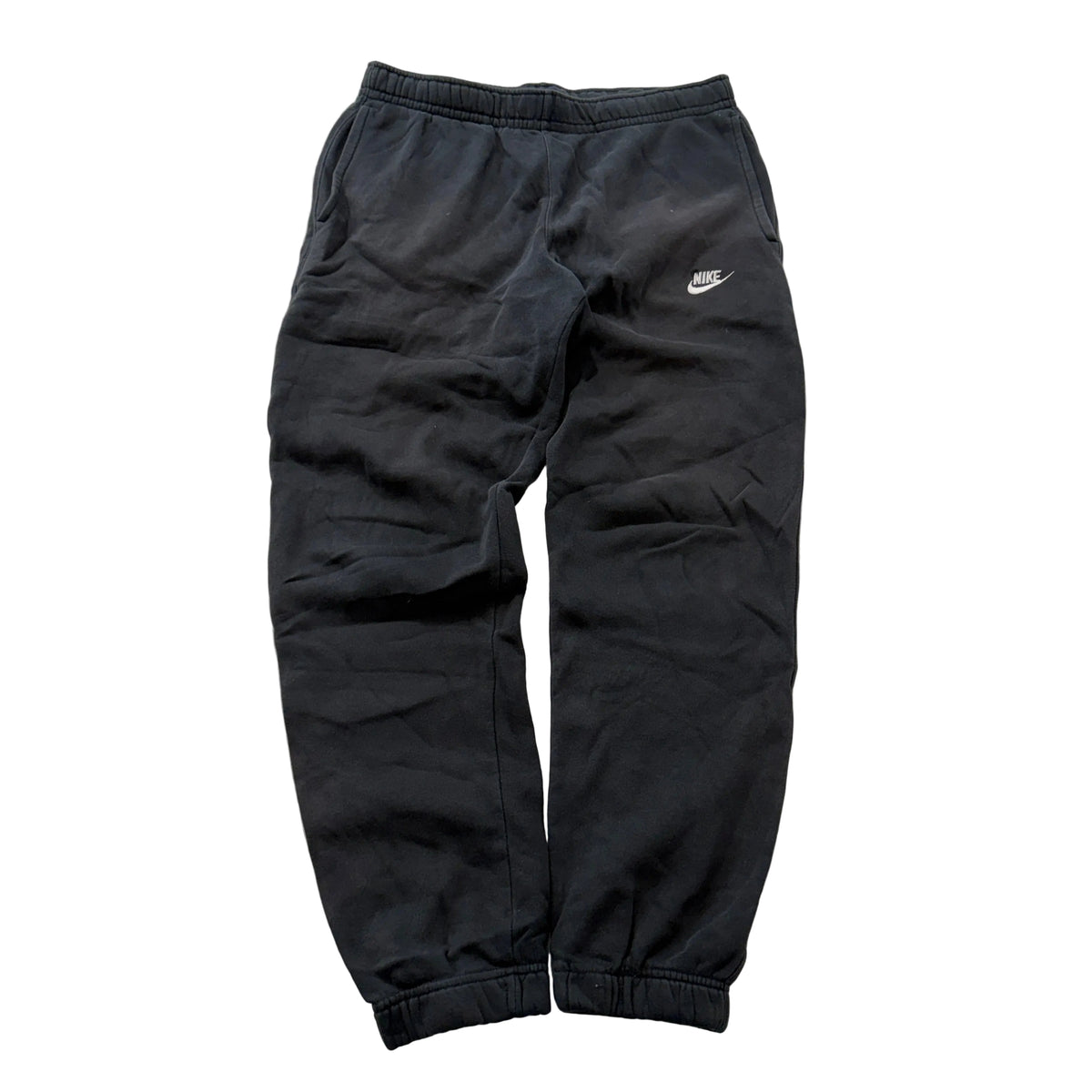 Nike Men's Black Fleece Sweatpants Elastic Waistband Pockets Classic Size L