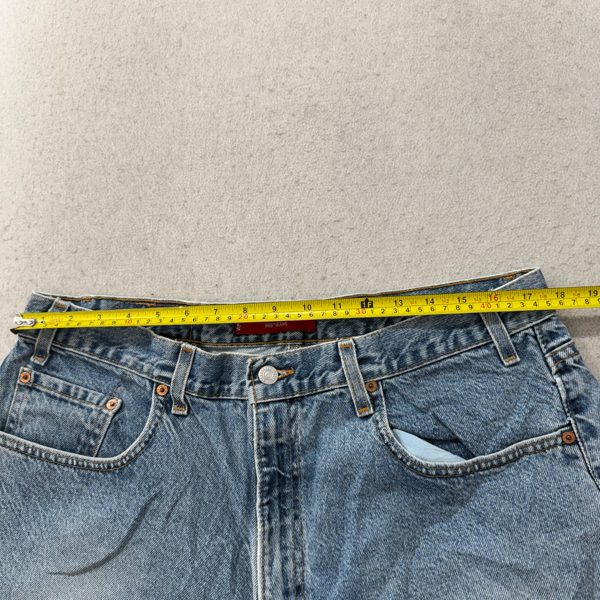 Levis 569 Loose Straight Light Wash Jeans Size 38x30 photo 4