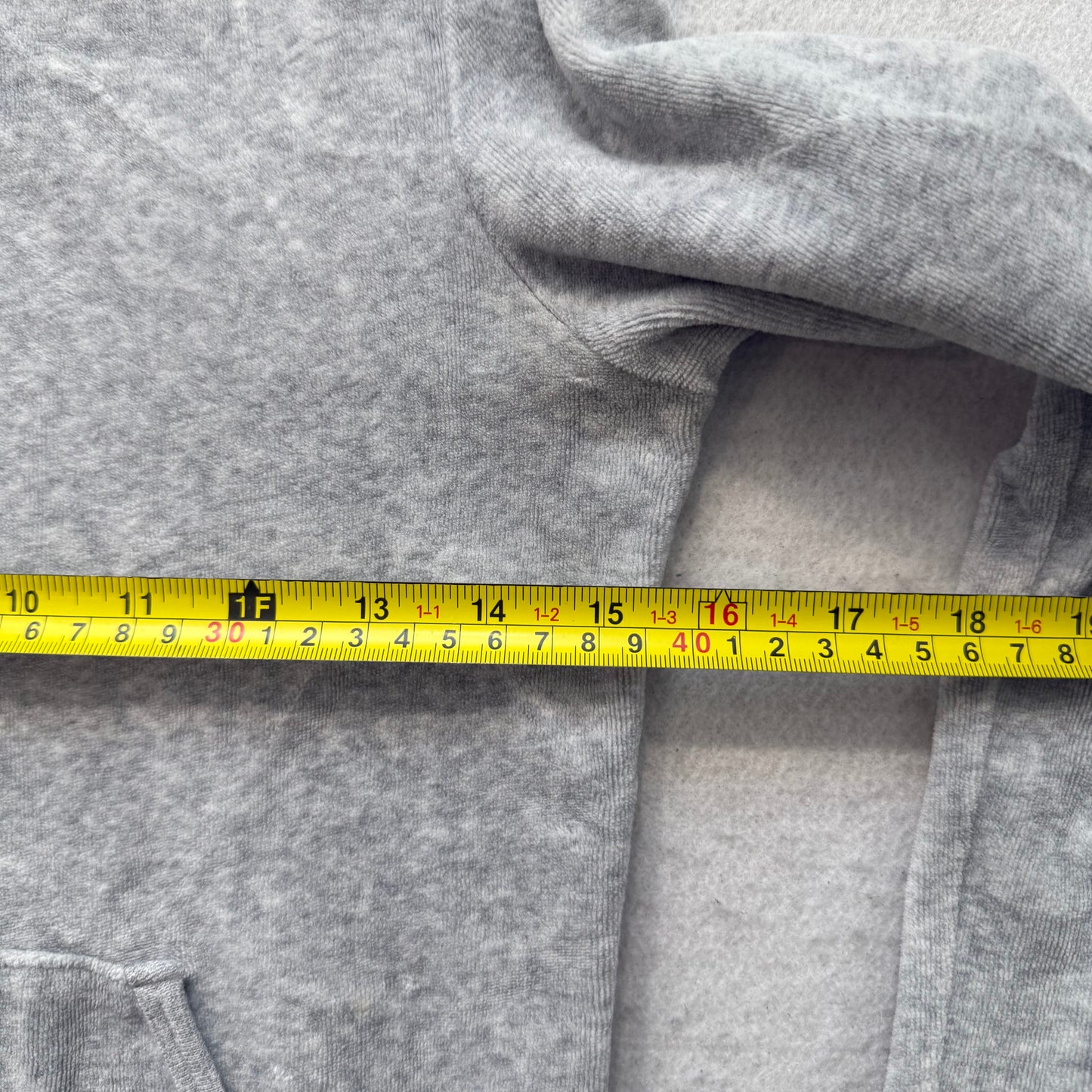 Juicy Couture Women's Heather Gray Velour Zip Up Hoodie Graphic Logo Y2K Size S