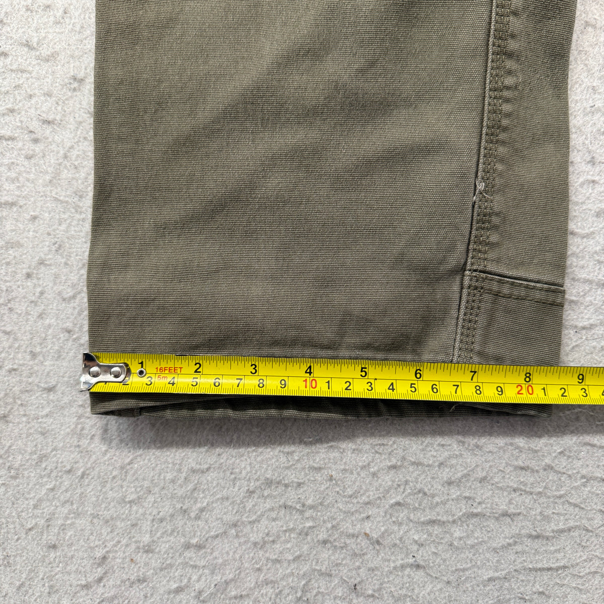 Eddie Bauer Relaxed Fit Canvas Pants Men's Olive Green Cotton Outdoor Size 38x30 photo 6