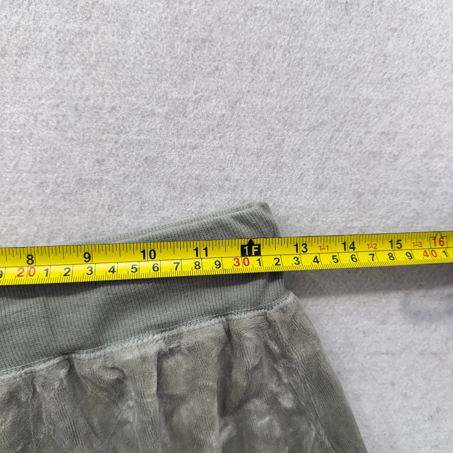 Juicy Couture Gray Velour Flared Wide Leg Track Pant Drawstring Casual Size S