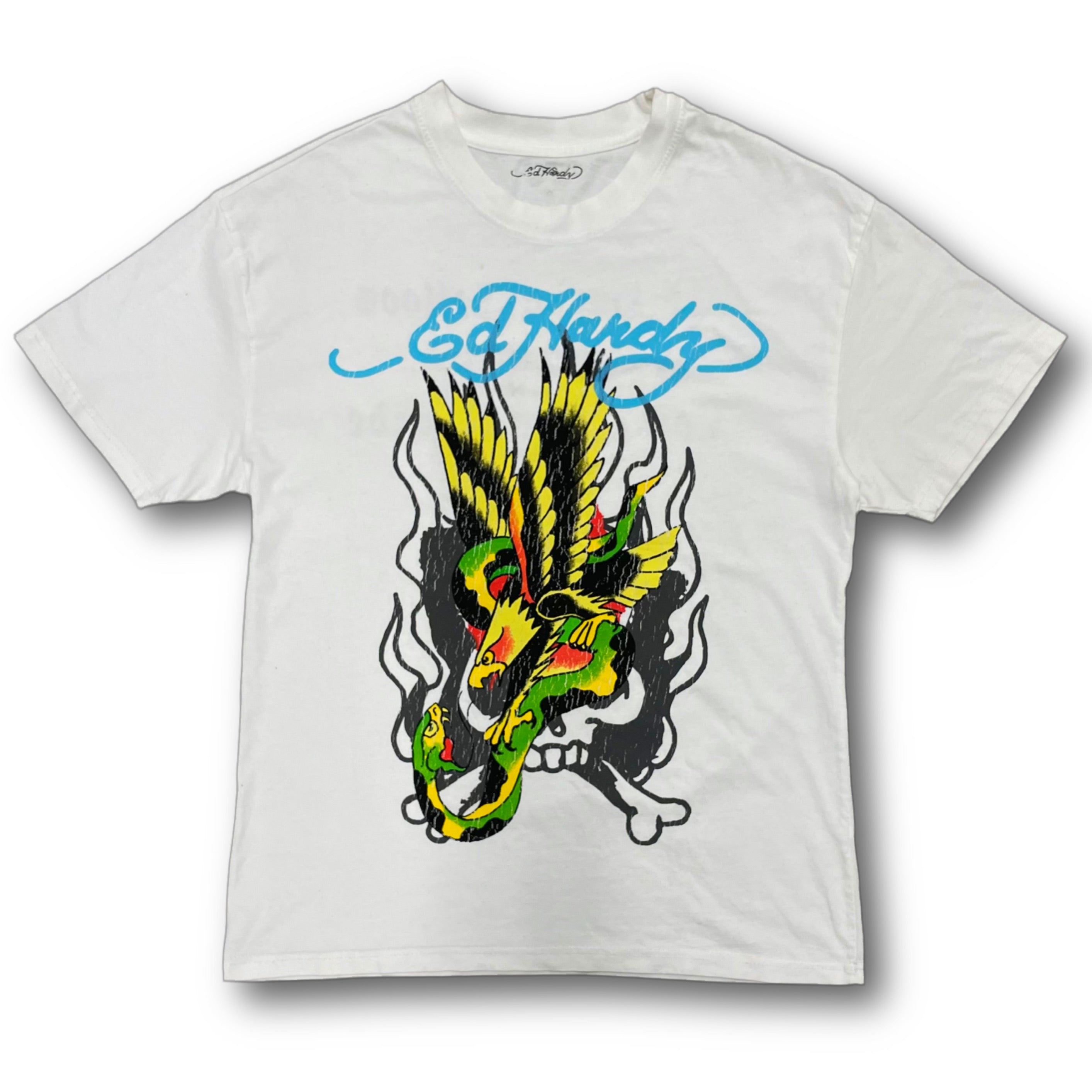 ED HARDY “Eagle Snake” WHITE OVERSIZED T SHIRT