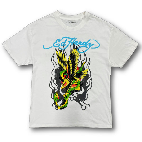 Ed Hardy “Eagle Snake” White Oversized T Shirt – main photo