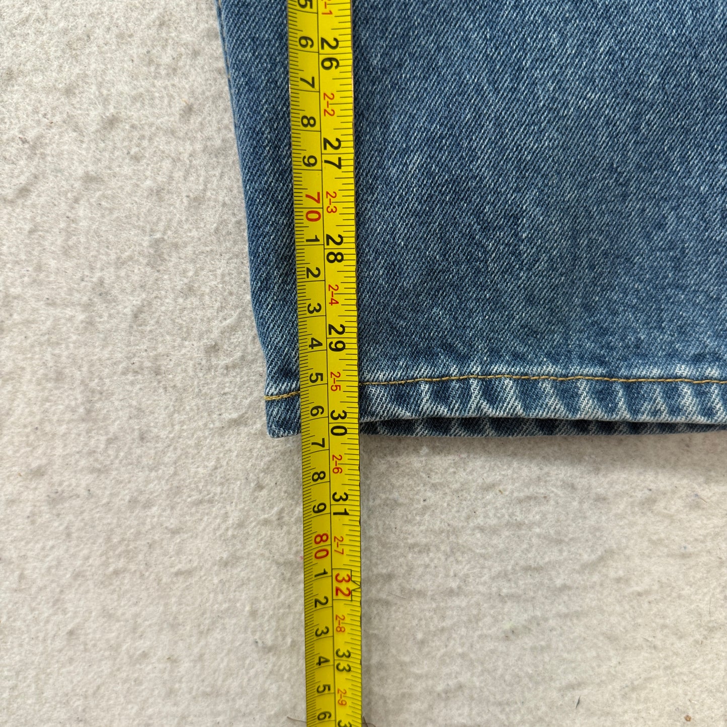Vintage Eddie Bauer Men's Blue Denim Jeans Baggy Zip-Fly Pockets Size 32x32