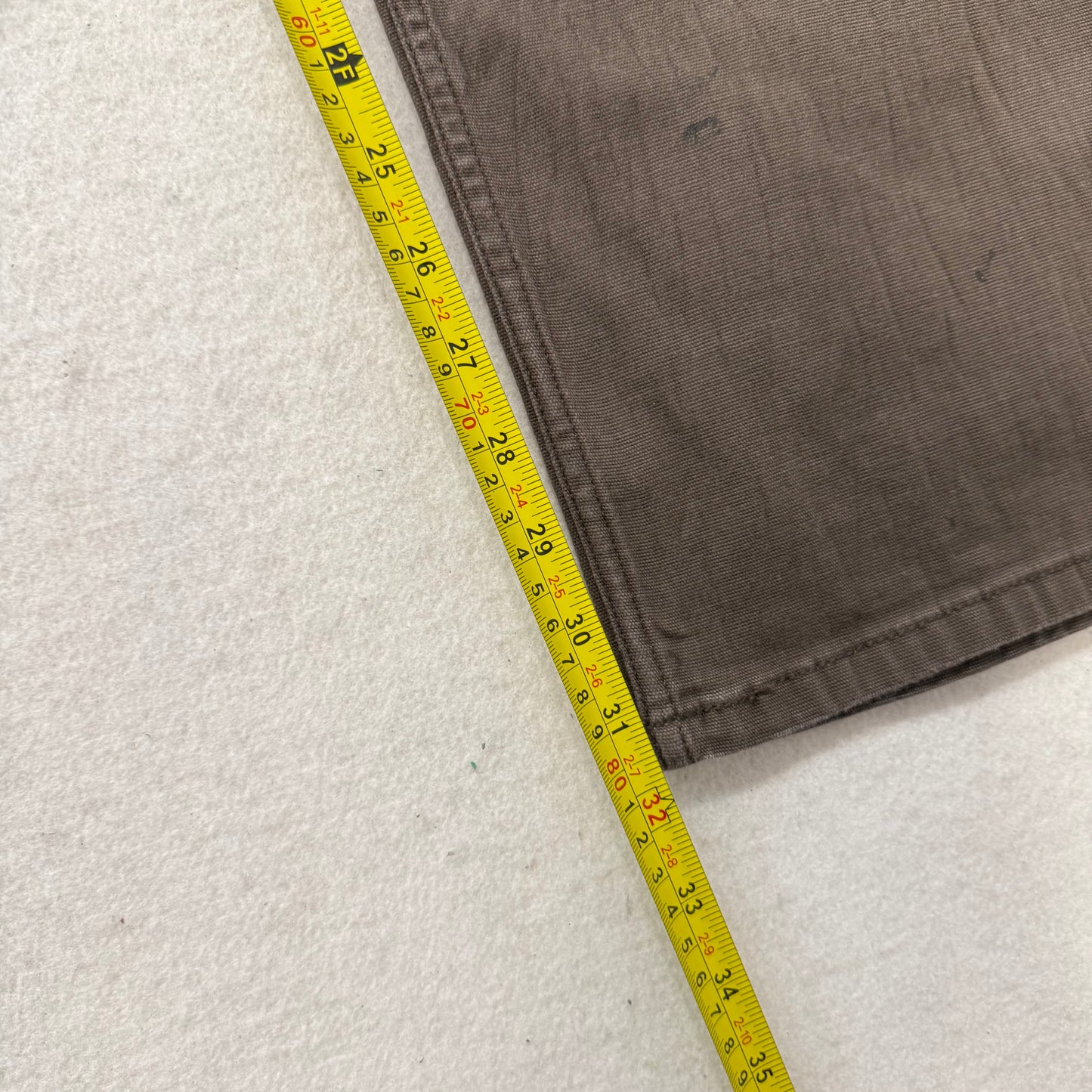 Carhartt Men's Duck Brown Cotton Relaxed Fit Carpenter Pants Workwear Waist 36