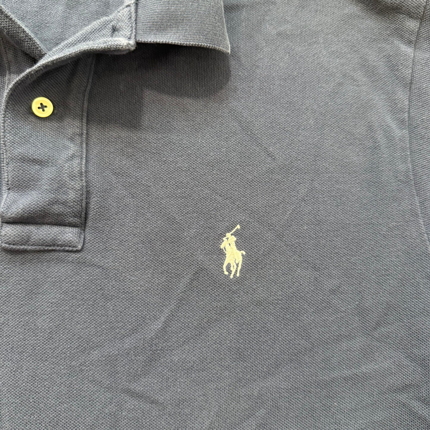 Polo by Ralph Lauren Men's Navy Blue Cotton Polo Shirt Short Sleeves Logo Size M