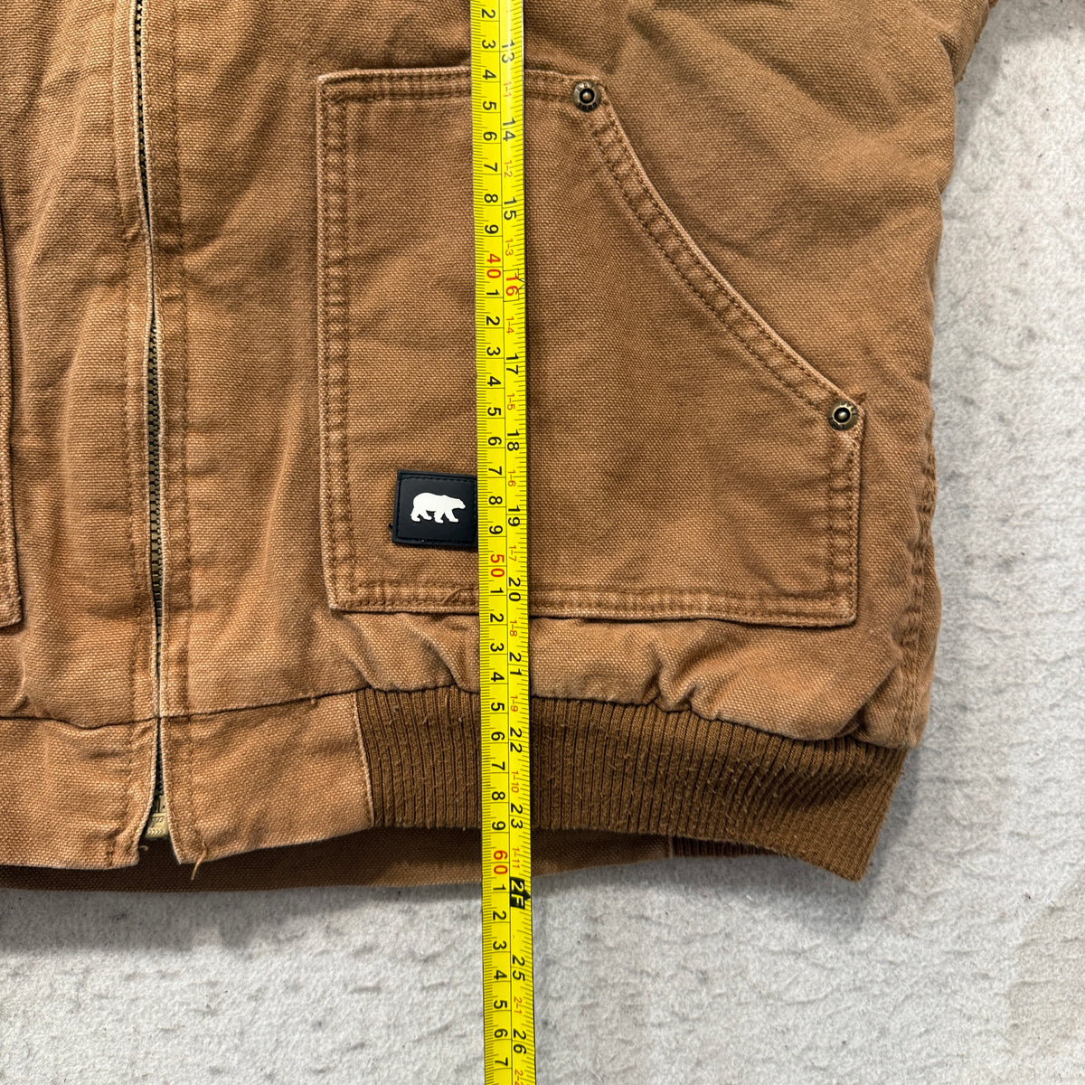 Polar King Duck Canvas Hooded Work Jacket Men's Brown Insulated Size L photo 5