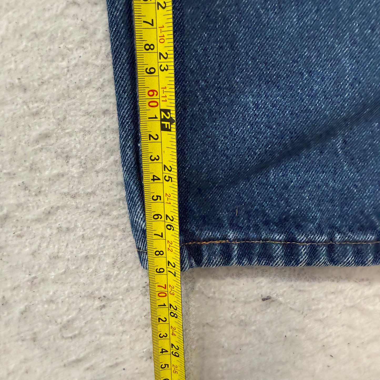 Rustler Men's Blue Denim Jeans Relaxed Fit Zip-Fly Pockets Classic Size 33x30