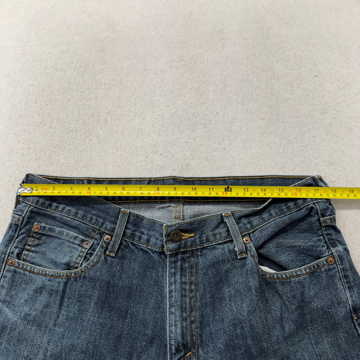 Denizen Loose Fit Dark Wash Jeans Size 34x32 photo 5
