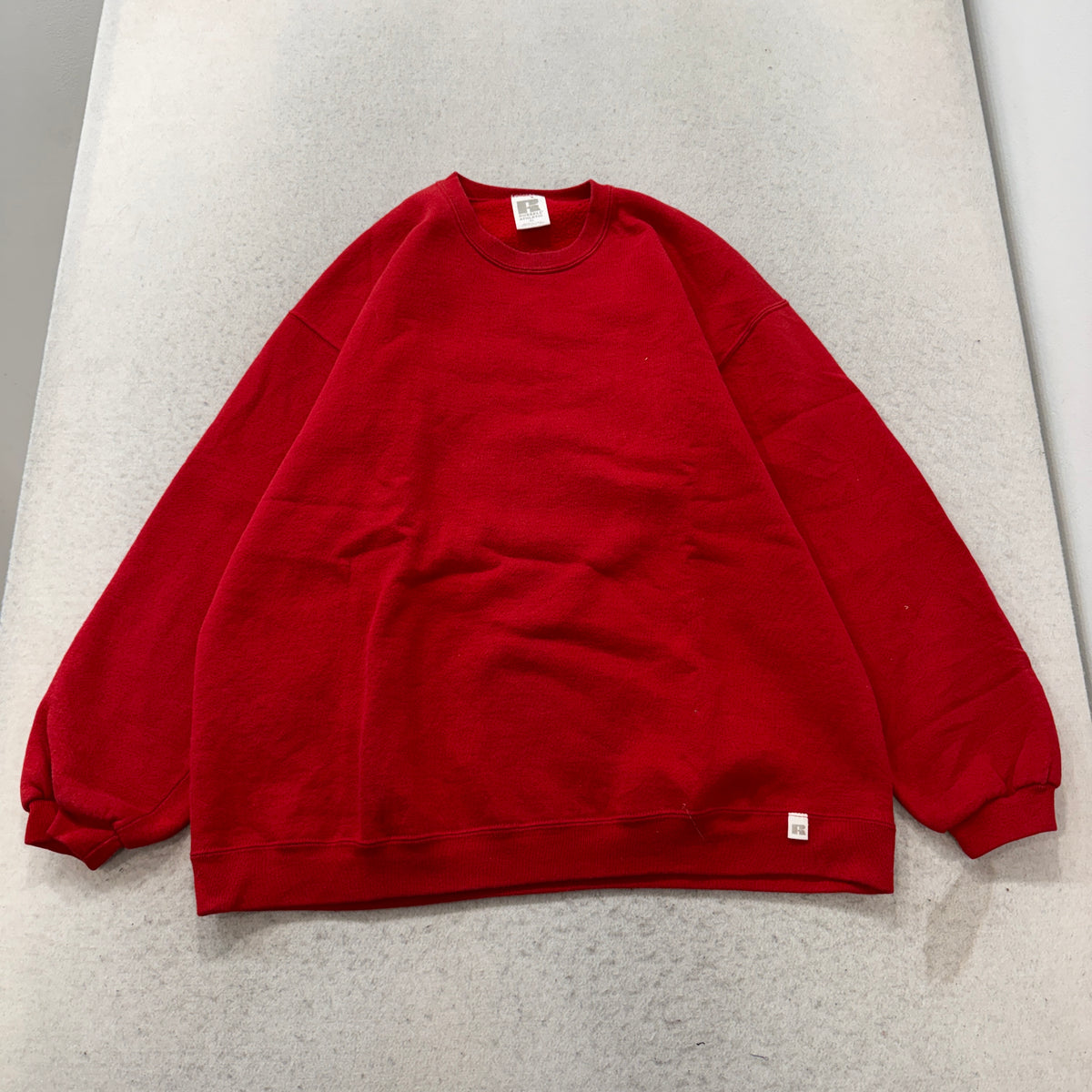 Russell Athletic Blank Red Crewneck Sweatshirt USA Size XL photo 1