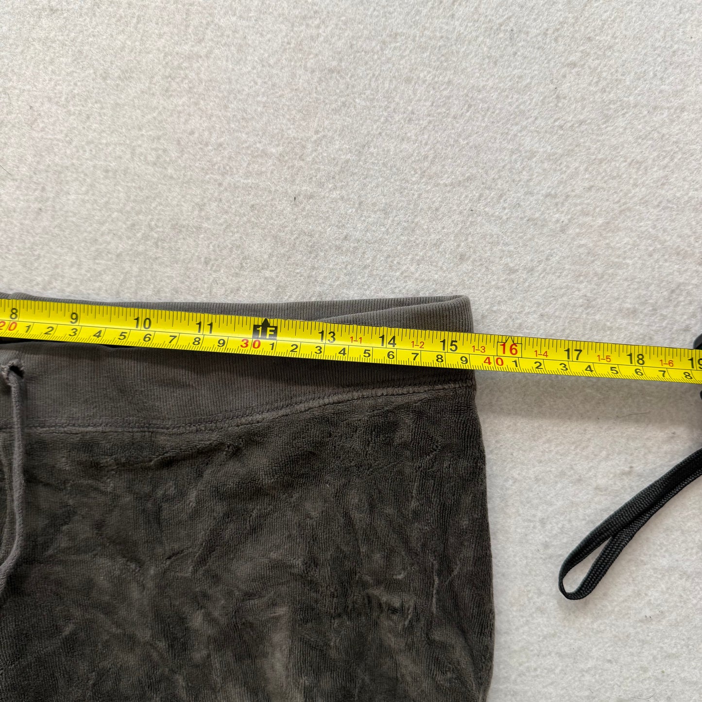 90s Juicy Couture Women's Dark Charcoal Gray Velour Flared Track Pant Y2K Size S