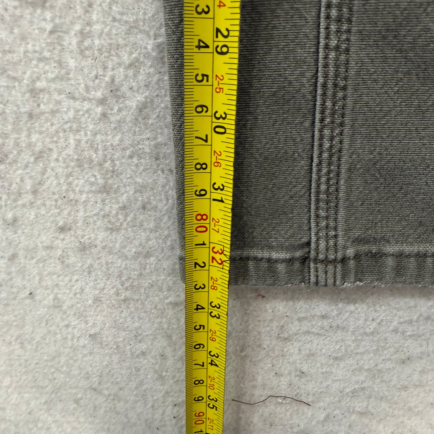 Carhartt Men's Olive Carpenter Pants Pockets Zip-Fly Classic Workwear Size 32x36